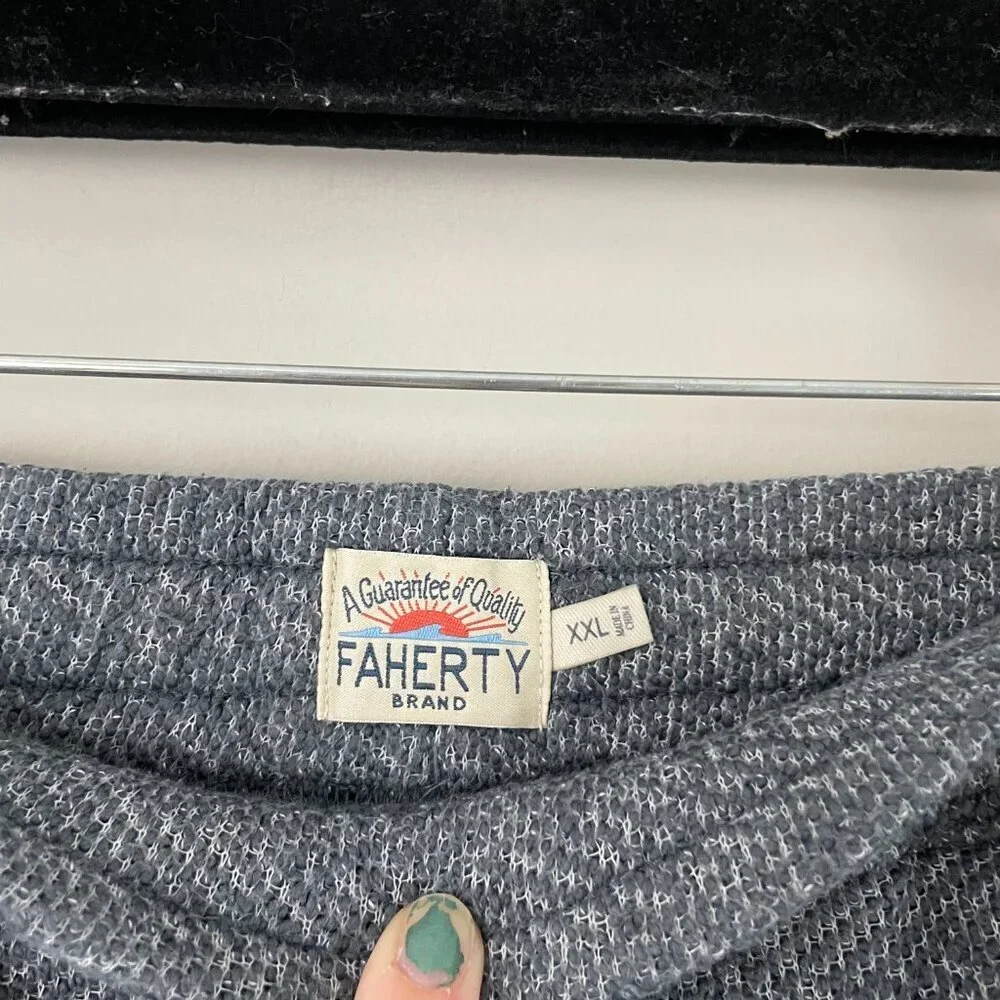 Faherty Whitewater Pull On Sweat Shorts in Gray Men's Size XXL